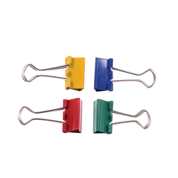 Foldback Clips 19mm Assorted Colours Pack of 10 22491 WS22490