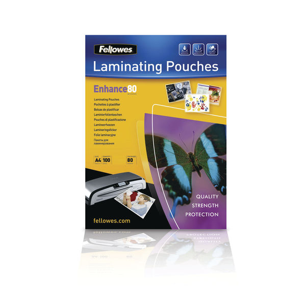 Fellowes A4 Enhance Matte Laminating Pouches, Pack of 100 | 5452101