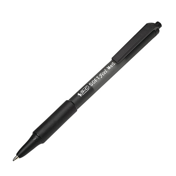 Bic SoftFeel Clic Retractable Ballpoint Pen Black (12 Pack) 837397