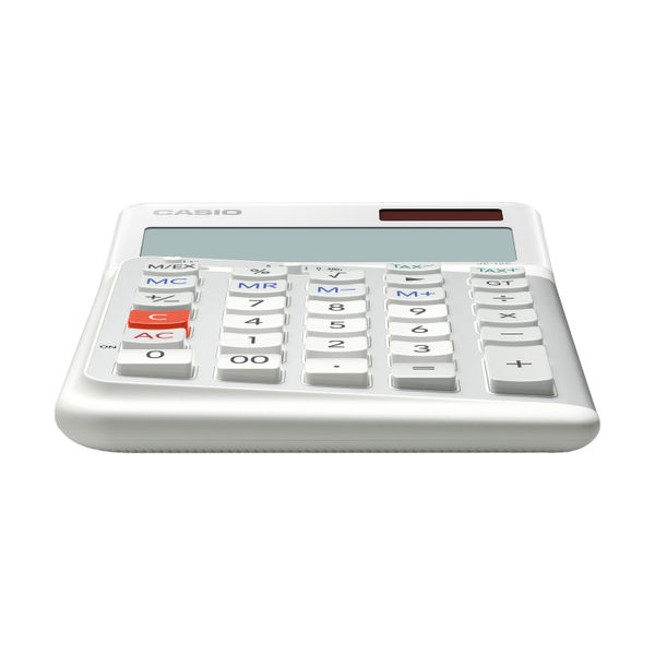 Casio JE-12E 12 Digit Ergonomic Compact Desktop Calculator White JE-12E-WE