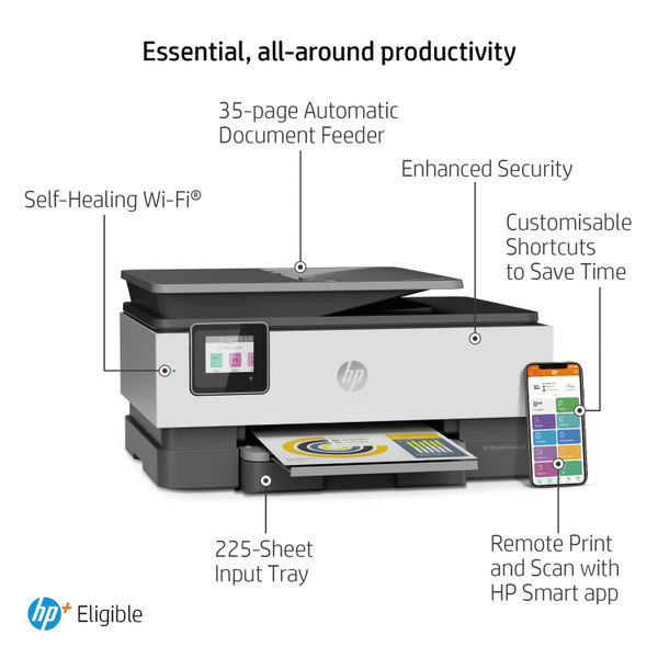 HP OfficeJet Pro 8022e All-in-One Colour Printer with 6 months of Instant  Ink with HP PLUS