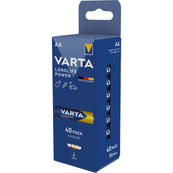 Varta Longlife Power AA Battery (Pack of 40) 04906121194