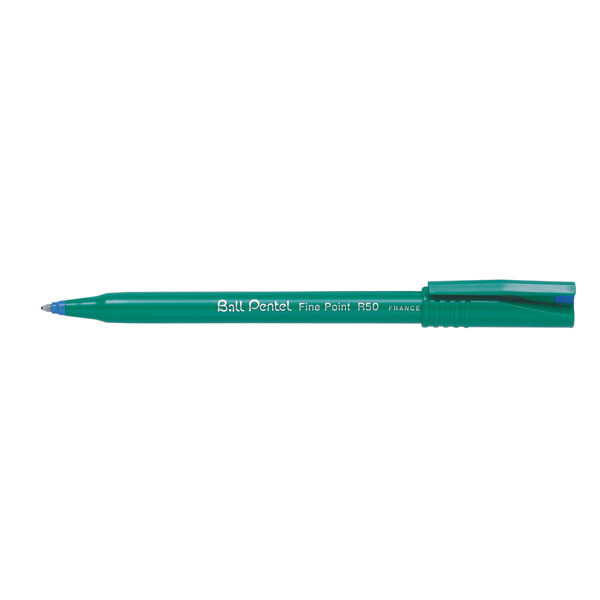 Pentel Ball Rollerball Pen Medium Blue (Pack of 12) R50-C