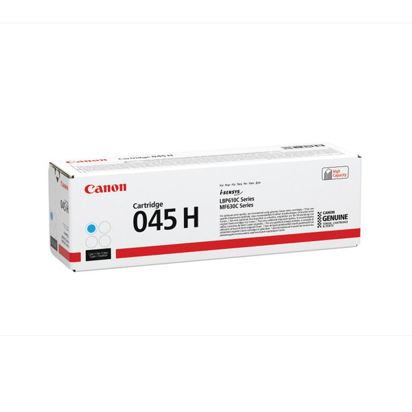 Canon 045H Toner Cartridge High Yield Cyan 1245C002