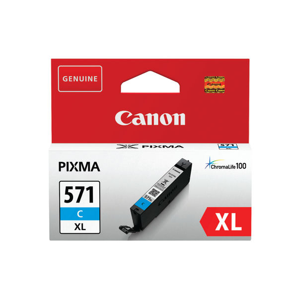 Canon CLI-571XL Inkjet Cartridge High Yield Cyan 0332C001