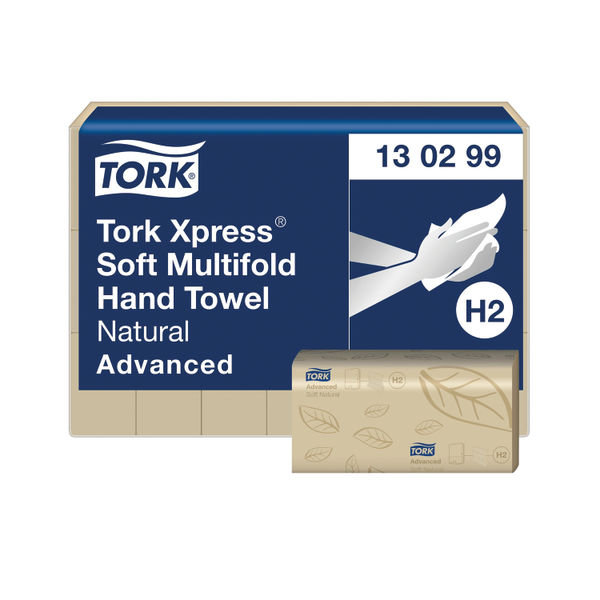 Tork Xpress Soft 2-Ply Multifold Hand Towel Advanced 180 Sheets Per Sleeve Natural (Pack of 21) 1302