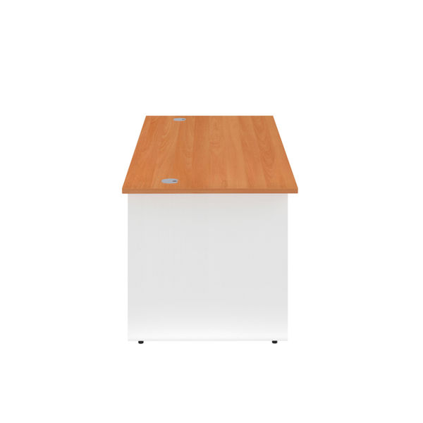 Jemini Rectangular Panel End Desk 1400x800x730mm Beech KF804703