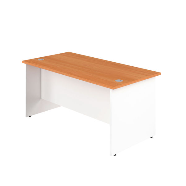 Jemini Rectangular Panel End Desk 1400x800x730mm Beech KF804703