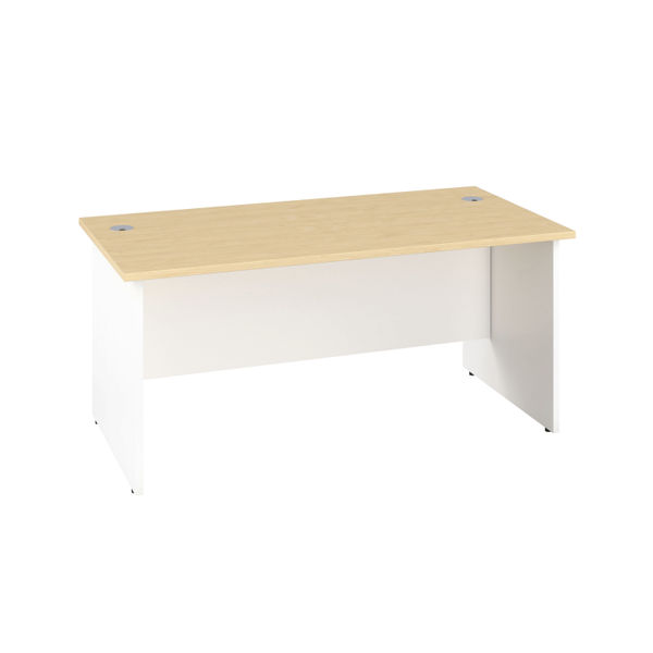 Jemini Rectangular Panel End Desk 1400x800x730mm Maple KF804741
