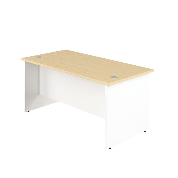 Jemini Rectangular Panel End Desk 1400x800x730mm Maple KF804741