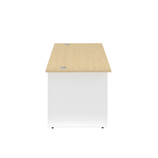 Jemini Rectangular Panel End Desk 1600x800x730mm Maple KF804802