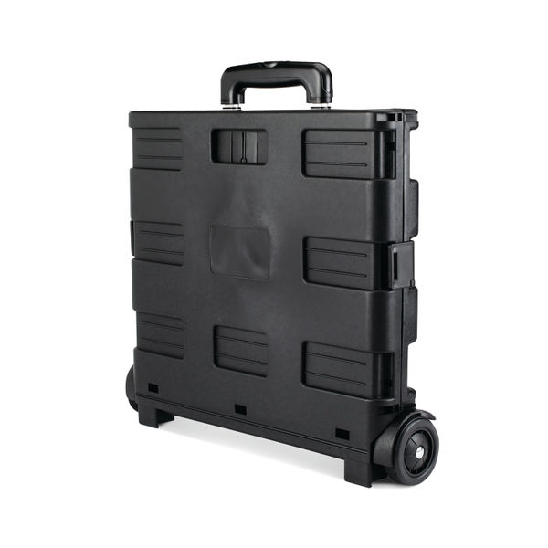 Folding Plastic Trolley Crate Black 0402012