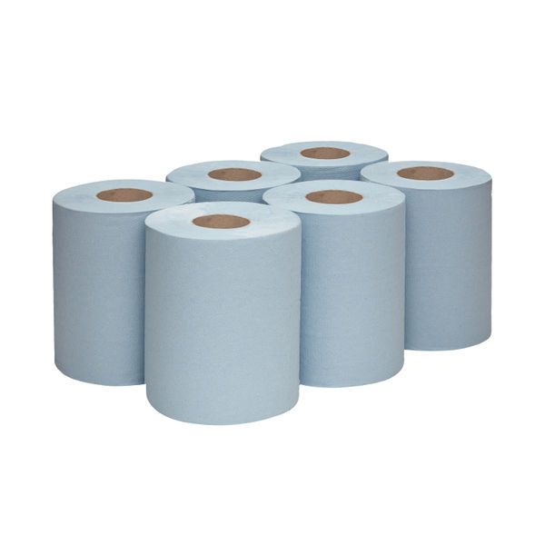 WypAll L10 Service and Retail Centrefeed Paper Rolls 1-Ply 6 Rolls/280 Wipes Blue (1680 Pack) 6220