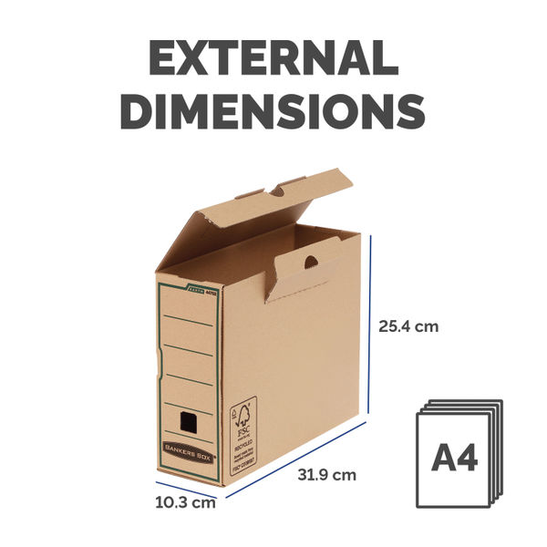 Fellowes R-Kive Earth Transfer File Brown (Pack of 20) 4470201