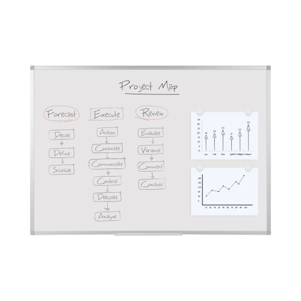 Q-Connect Aluminium Magnetic Whiteboard 1200x900mm