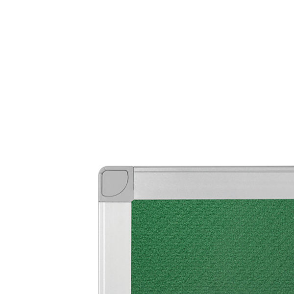 Q-Connect Aluminium Frame Felt Noticeboard with Fixing Kit 1200x900mm Green 54034204