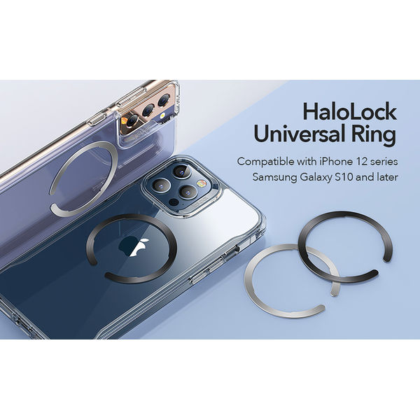 ESR HaloLock Universal Ring Silver/Black (Pack of 2) - 2Z515