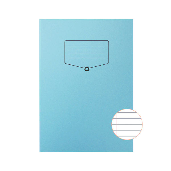 Silvine Eco Recycled Exercise Book Lined/Margin 64pp A4 (Pack of 10) EXRE105