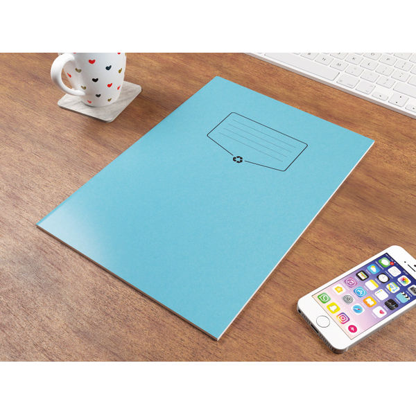 Silvine Eco Recycled Exercise Book Lined/Margin 64pp A4 (Pack of 10) EXRE105