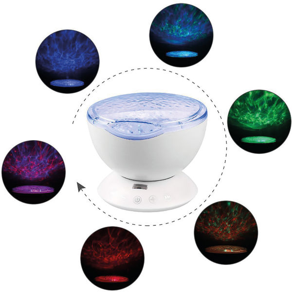 Ocean Wave Projector Lamp White SOWPM