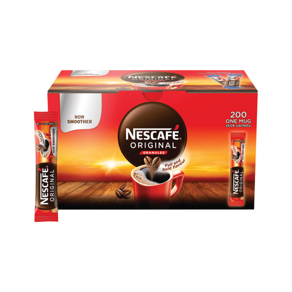 Nescafe Original Coffee One Cup Stick Sachet (Pack of 200) 12348358