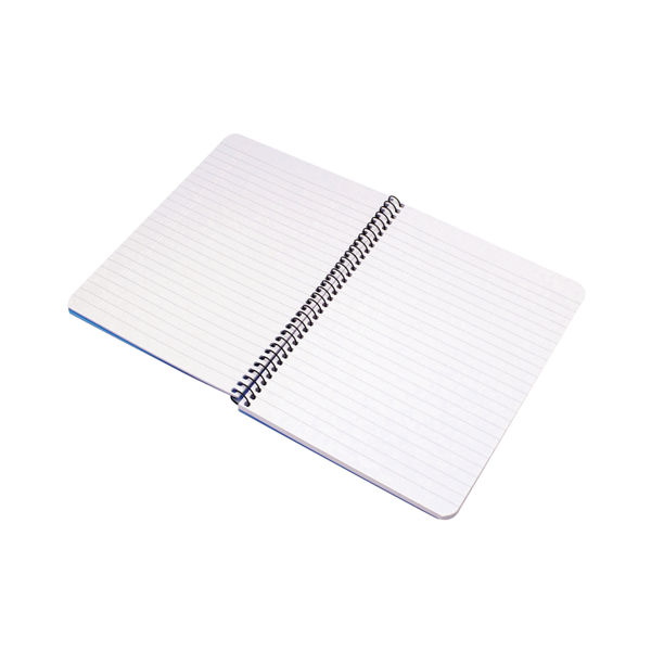 Q-Connect Spiral Bound Polypropylene Notebook 160 Pages A5 Blue (5 Pack) KF10034