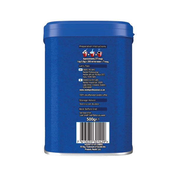 Nescafe Original Decaffeinated Instant Coffee 500g Tin 12315569