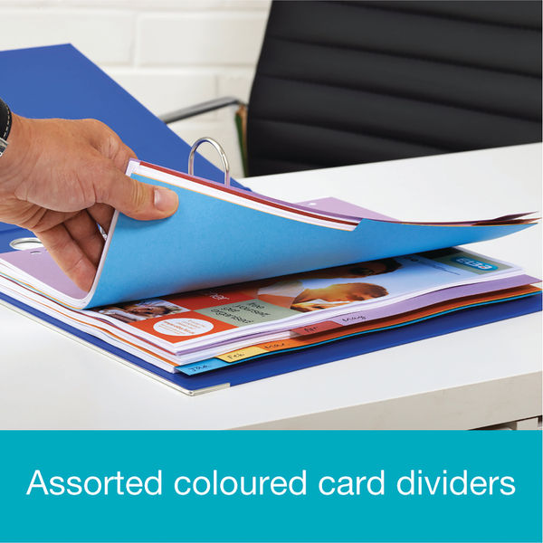 Elba 10-Part Card Divider A4 Extra Wide Assorted 400007242