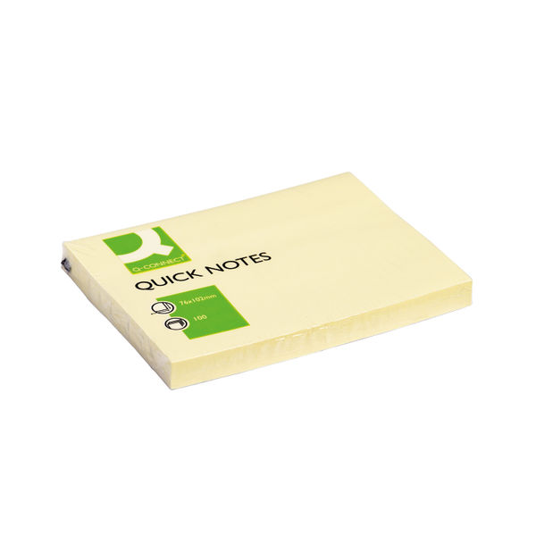 Q-Connect Quick Notes 76x102mm Yellow (Pack of 12) KF01410