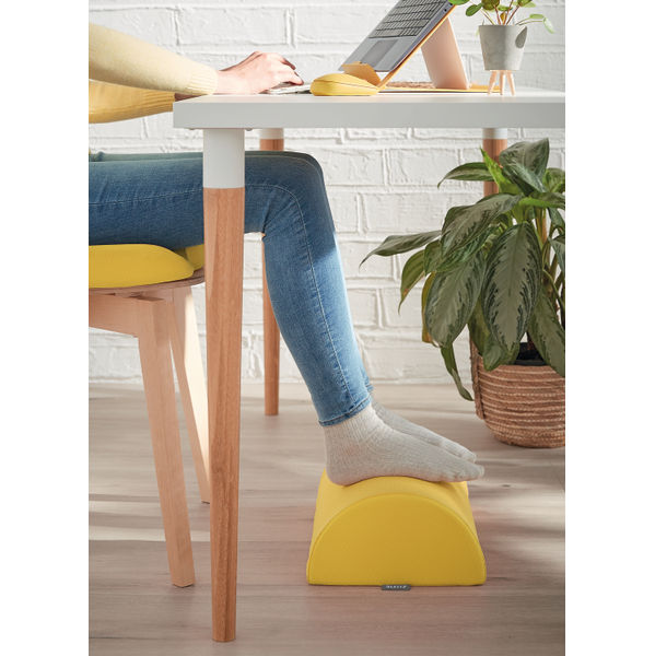 Leitz Ergo Cosy Foot Rest 260x405x140mm Warm Yellow 53710019