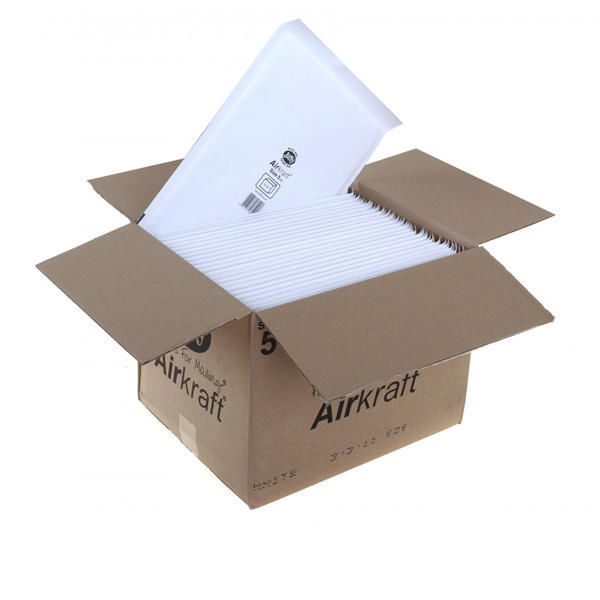 Jiffy Airkraft White Size 5 Mailers (Pack of 50) - JL-5