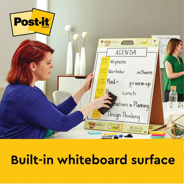 Post-it Super Sticky Table Top Easel Pad/Dry Erase Board 563-D3