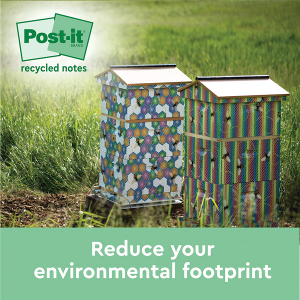 Post-it Super Sticky Recycled 76x76 Cardboard Packaging Assorted (Pack of 18) 654RSSCOL14+4F