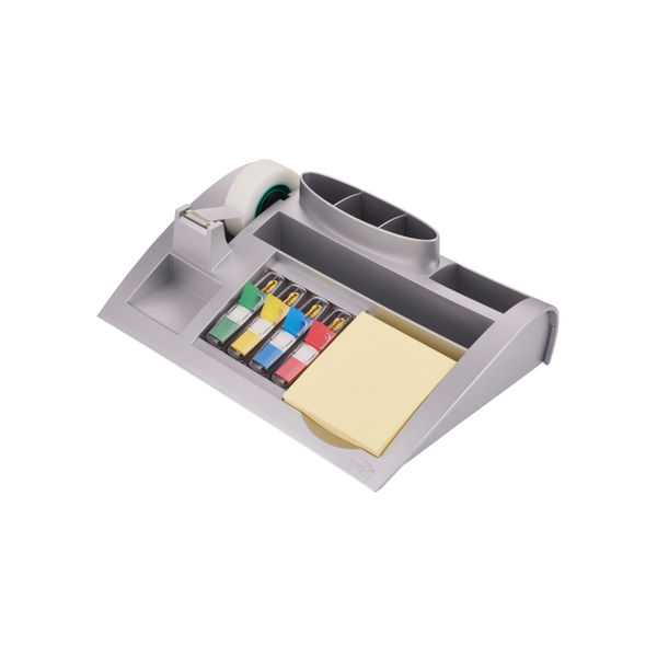 Post-it Desk Organiser Silver 6 Compartment 7000062207