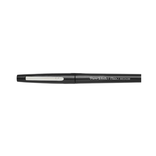 Paper Mate Flair Original 0.8mm Black Felt Tip Pens, Pack of 12 - S0190973