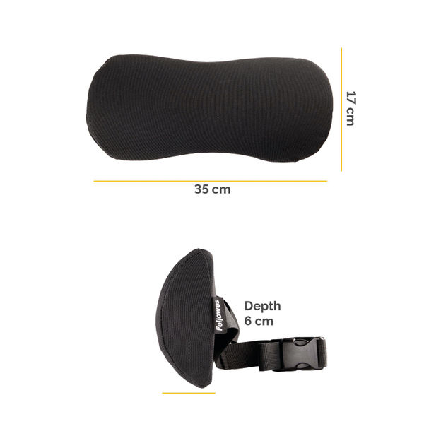 Fellowes Lumbar Cushion Black 100119853