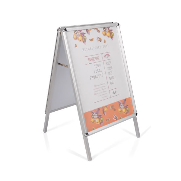 Bi-Office A- Frame Poster Display Freestanding Aluminium Frame A2 DKT60303032