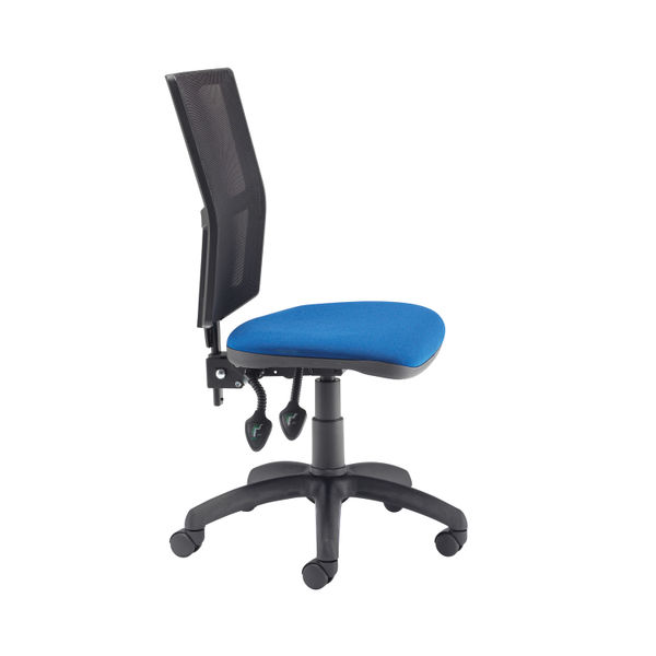 First Medway High Back Operator Chair 640x640x1010-1175mm Blue KF90270