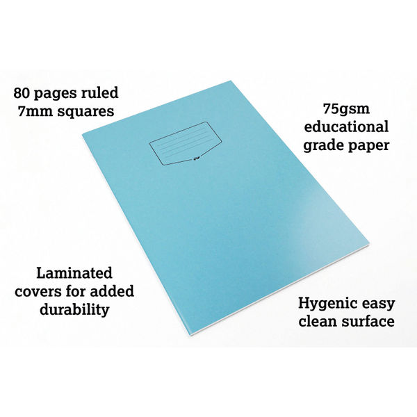 Silvine Tough Shell Exercise Book A4+ Blue (Pack of 25) EX155