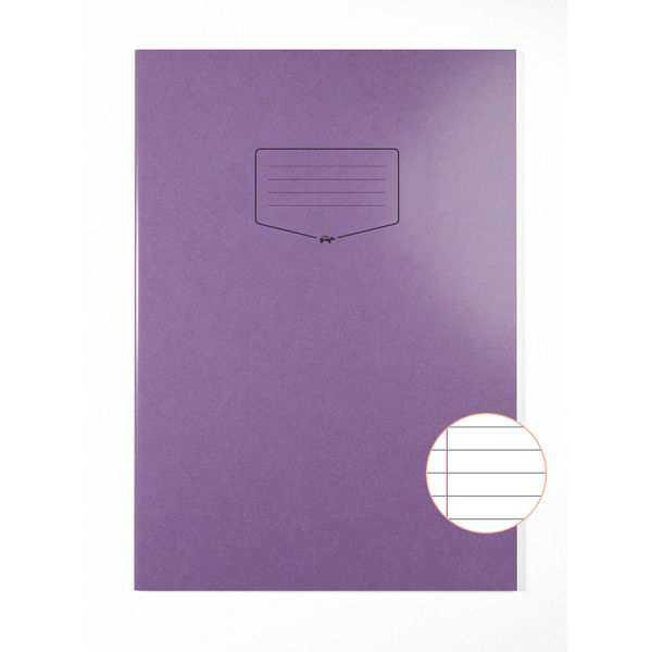 Silvine Tough Shell Exercise Book A4+ Purple (Pack of 25) EX157