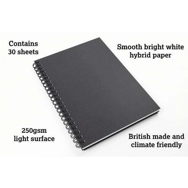 Silvine Artgecko Hardback Sketchbook Freestyle 250gsm 30 Sheets A4 GEC901