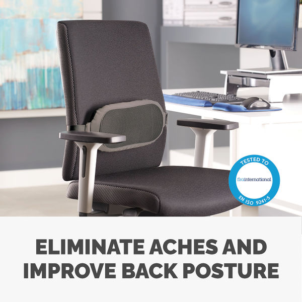 Fellowes I-Spire Series Lumbar Cushion Grey 8042201