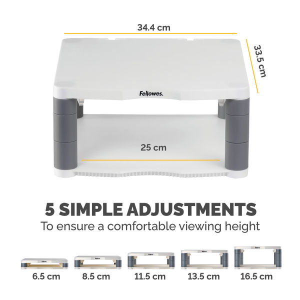 Fellowes Premium Monitor Riser Platinum 9171701