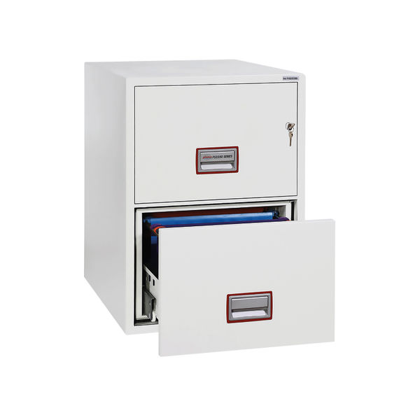 Phoenix World Class 2 Drawer Vertical Fire Rated Filing Cabinet Key Lock FS2252K