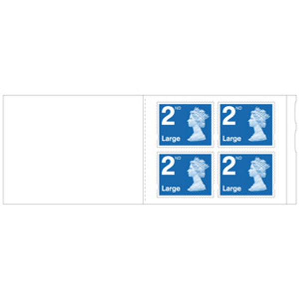 Royal Mail 2nd Class Large Stamps Book Of 4 2c4l Single Royal Mail 2nd Class Large Stamps Book