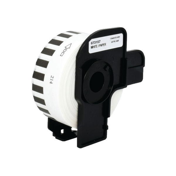 Five Star Non-OEM Replacement for Brother DK-22214 Black on White 12mm x 30.48m FS673157