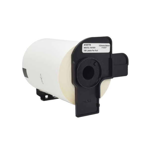 Five Star Non-OEM Replacement for Brother DK-11247 Black on White 103mm x 164mm 180/Roll FS672775
