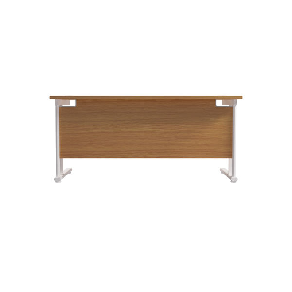 Jemini Rectangular Cantilever Desk 1800x800x730mm Nova Oak/White KF807247