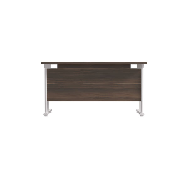 Jemini Rectangular Cantilever Desk 1400x600x730mm Dark Walnut/White KF806431