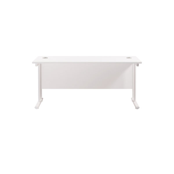 Jemini Rectangular Cantilever Desk 1800x600x730mm White/White KF806653